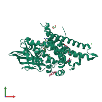 PDB entry 5zw7 coloured by chain, front view.