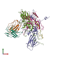 PDB entry 6ad0 coloured by chain, front view.
