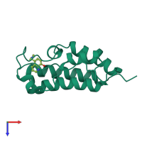 PDB entry 6afr coloured by chain, top view.