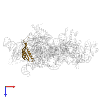 Ribonucleases P/MRP protein subunit POP7 in PDB entry 6agb, assembly 1, top view.