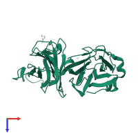 Peptidylglycine alpha-amidating monooxygenase in PDB entry 6an3, assembly 1, top view.