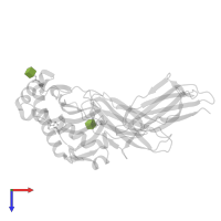 2-acetamido-2-deoxy-beta-D-glucopyranose in PDB entry 6ati, assembly 1, top view.