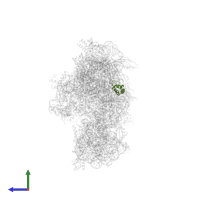 DNA-directed RNA polymerase subunit omega in PDB entry 6awb, assembly 1, side view.