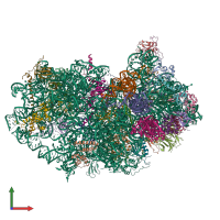 PDB entry 6az1 coloured by chain, front view.