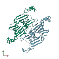 PDB entry 6b4s coloured by chain, front view.