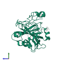 Carbonic anhydrase 2 in PDB entry 6b59, assembly 1, side view.