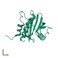 PDB entry 6b6j coloured by chain, front view.