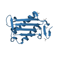 The deposited structure of PDB entry 6bg6 contains 3 copies of Pfam domain PF01187 (Macrophage migration inhibitory factor (MIF)) in Macrophage migration inhibitory factor. Showing 1 copy in chain A.