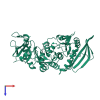 Tyrosine-protein phosphatase non-receptor type 11 in PDB entry 6bn5, assembly 1, top view.