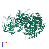 Aminopeptidase N in PDB entry 6bv2, assembly 1, top view.