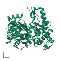 PDB entry 6c4l coloured by chain, front view.