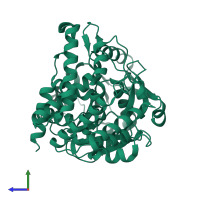 PDB entry 6c4l coloured by chain, side view.