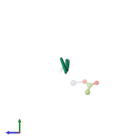 PDB entry 6cll coloured by chain, side view.