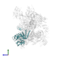 TATA-box-binding protein in PDB entry 6cnc, assembly 1, side view.