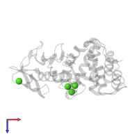 CALCIUM ION in PDB entry 6d5n, assembly 1, top view.