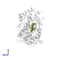 PROTOPORPHYRIN IX CONTAINING FE in PDB entry 6daj, assembly 1, side view.