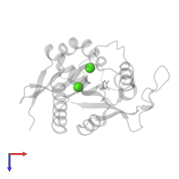 CALCIUM ION in PDB entry 6dyo, assembly 1, top view.