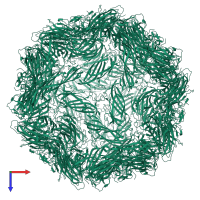 27.9 kDa capsid protein in PDB entry 6e2z, assembly 1, top view.