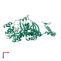 PDB entry 6e5y coloured by chain, top view.