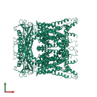 Mucolipin-1 in PDB entry 6e7z, assembly 1, front view.