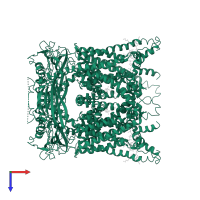 Mucolipin-1 in PDB entry 6e7z, assembly 1, top view.