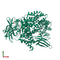 PDB entry 6ee4 coloured by chain, front view.