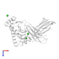 NICKEL (II) ION in PDB entry 6ei2, assembly 1, top view.