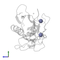 ZINC ION in PDB entry 6ekn, assembly 1, side view.