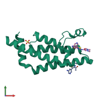 PDB entry 6ept coloured by chain, front view.