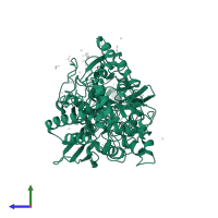 Solute-binding protein family 5 domain-containing protein in PDB entry 6eq0, assembly 1, side view.