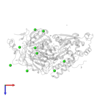 CHLORIDE ION in PDB entry 6eq0, assembly 1, top view.