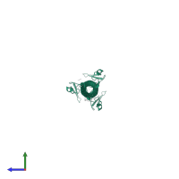 Neisseria adhesin A in PDB entry 6eup, assembly 1, side view.