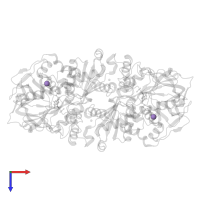 MANGANESE (II) ION in PDB entry 6ev8, assembly 1, top view.