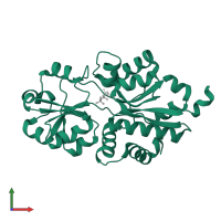 Choline-binding protein in PDB entry 6eyl, assembly 1, front view.