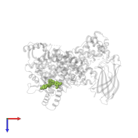 2-methoxy-5-[4-[5-[(4-propan-2-ylpiperazin-1-yl)methyl]-1,3-oxazol-2-yl]-2~{H}-indazol-6-yl]pyridine-3-carboxylic acid in PDB entry 6eyz, assembly 1, top view.