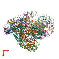 PDB entry 6f42 coloured by chain, top view.