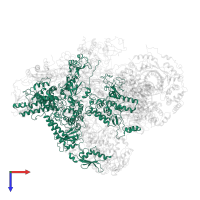 DNA-directed RNA polymerase III subunit RPC1 in PDB entry 6f42, assembly 1, top view.