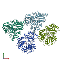 PDB entry 6f87 coloured by chain, front view.