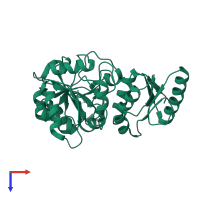 Threonylcarbamoyl-AMP synthase in PDB entry 6f87, assembly 1, top view.