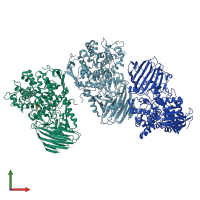 PDB entry 6f90 coloured by chain, front view.