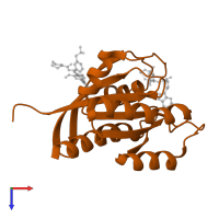 GTPase KRas, N-terminally processed in PDB entry 6fa3, assembly 2, top view.