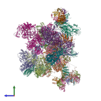 PDB entry 6ff7 coloured by chain, side view.