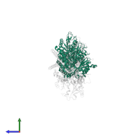 Tubulin alpha-1B chain in PDB entry 6fjf, assembly 1, side view.