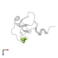 PHOSPHATE ION in PDB entry 6fkp, assembly 1, top view.