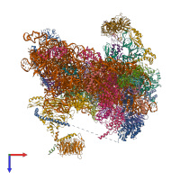 PDB entry 6fyx coloured by chain, top view.