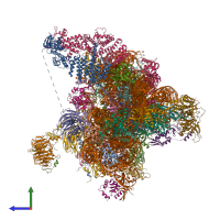 PDB entry 6fyy coloured by chain, side view.