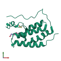 PDB entry 6g0d coloured by chain, front view.