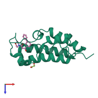 PDB entry 6g0d coloured by chain, top view.