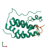 PDB entry 6g0p coloured by chain, front view.