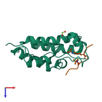 PDB entry 6g0p coloured by chain, top view.